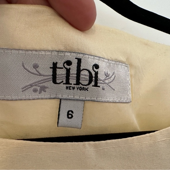 Tibi cream 100% silk mini sheath dress with floral filigree print - size 6 - Picture 10 of 12